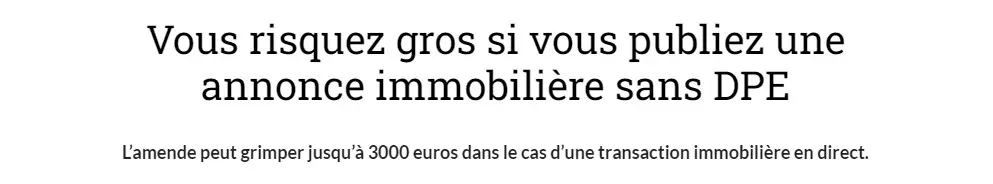 Sanction diagnostic de performance énergétique