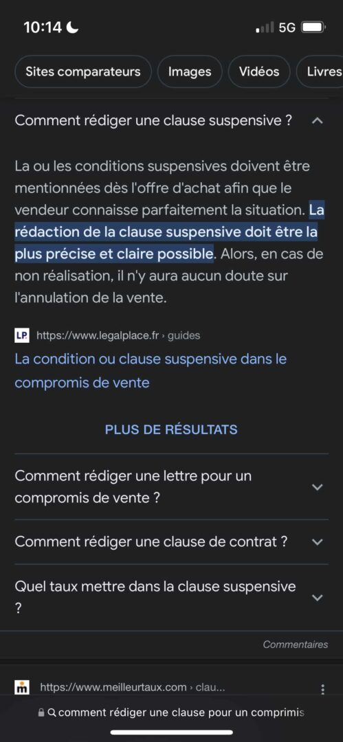 Modèle gratuit de compromis de vente