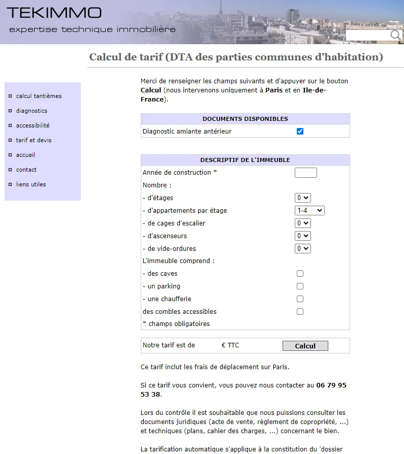 simulateur prix dta tekimmo